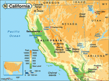 physical map of california with key California Physical Divisions Rashid S Blog An Educational Portal physical map of california with key